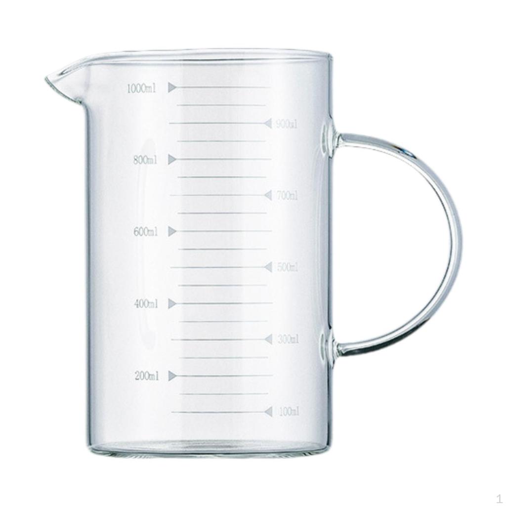 Стеклянный мерный стакан из боросиликатного стекла, многофункциональный, прочный, легко читаемый кувшин