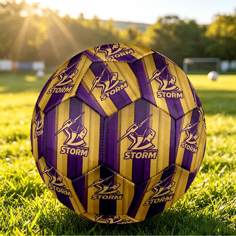 Melbourne Storm Size 5 Sports Training Ball Shock Absorbing Durable Ball For Match Daily Practice Outdoor Activities