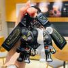 Модный Мультяшный Забавный Получереп Медведь Брелок для Ключей Модный Панк Животное Брелок для Ключей Автомобиль Сумка Подвеска Брелоки Пара Хэллоуин Подарок