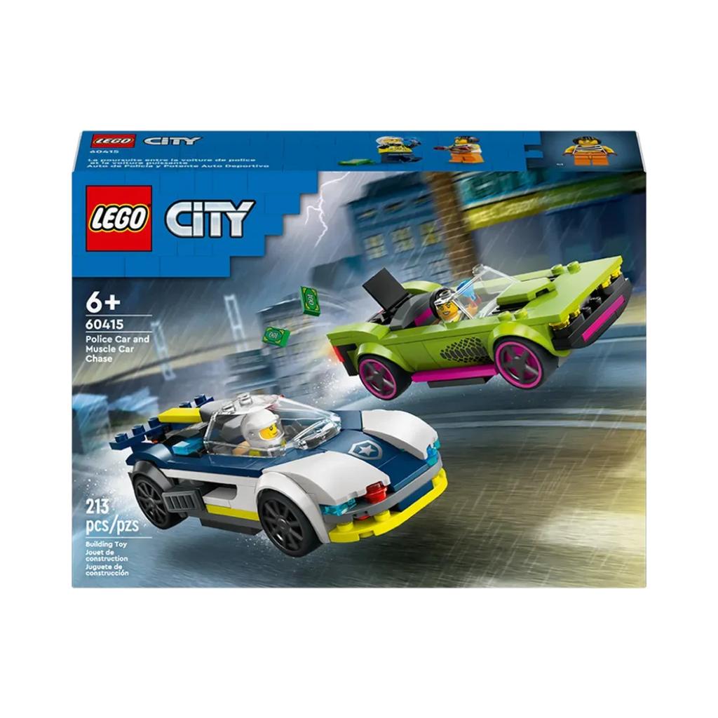 Погоня полицейской машины и маслкара Lego City