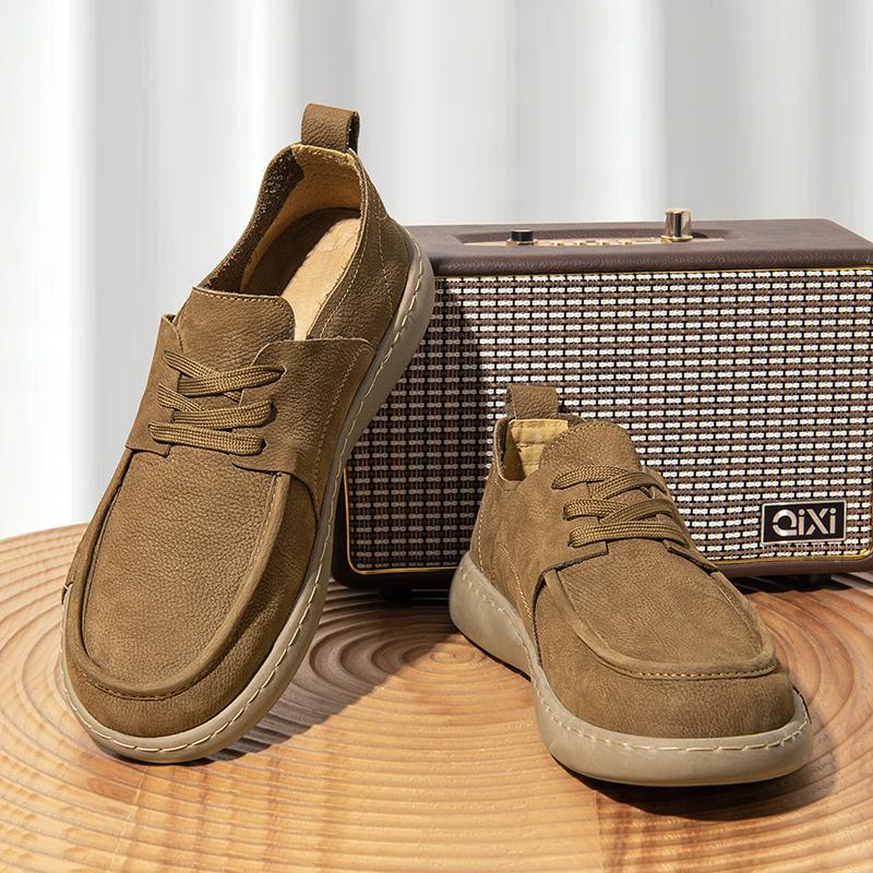 Модная замшевая обувь ручной работы в стиле кэжуал для улицы, легкие мужские лоферы, роскошные нескользящие туфли для ходьбы, высококачественные лоферы для вождения