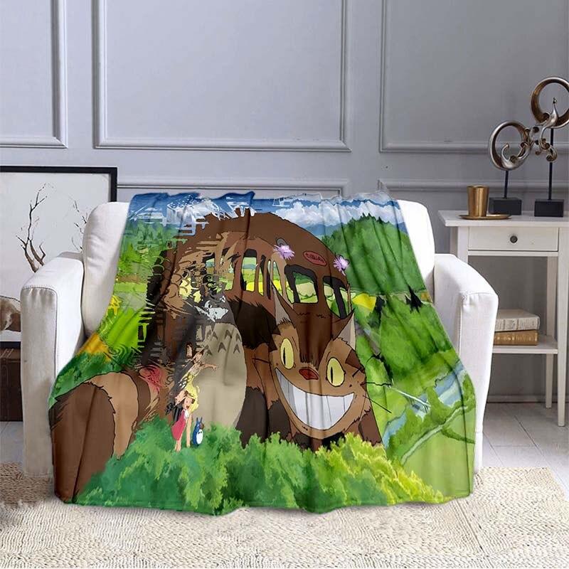 Японский Amime Тоторо Мой сосед Тоторо мультфильм 3D мягкое одеяло легкое фланелевое одеяло