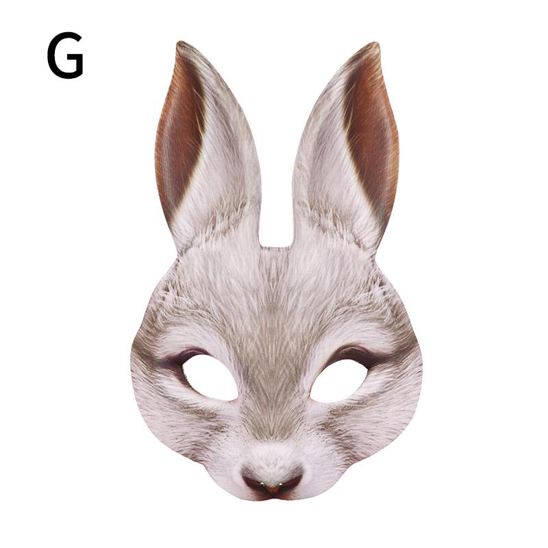 1 шт. Маска животного Косплей Костюм 3D Тигр Свинья Кролик Хэллоуин Маска на пол-лица Декор для вечеринки Смешная маскарадная вечеринка 8 стилей