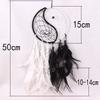 55cm White Dream Catcher Net with Feathers Handmade Wall Hanging Car Ornament Craft Home Decoration Decor Wind Chimes Dropship