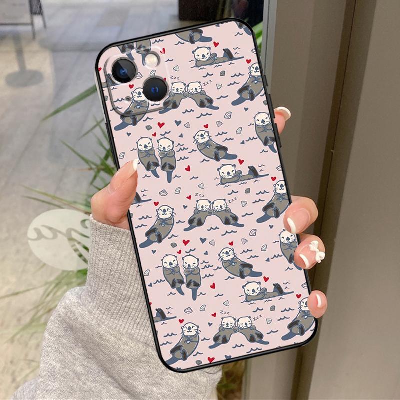 Чехол с узором «Морская выдра» для iPhone 16 Pro Max 15 14 12 11 13 17 Pro Max Plus 12 13 Mini 16e 17 Air Задняя крышка