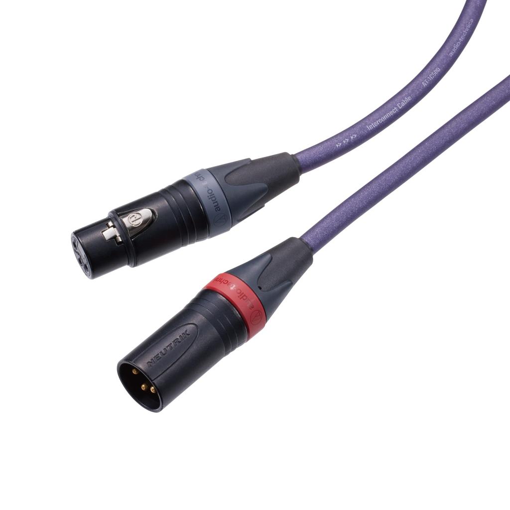 Межсоединительный балансный кабель Neutrik серии FLUAT PCUHD HYPER OFC Гибридный проводник Audio-Technica AT-IC500X/2.0, Соединение, XLR, 2.0 м,