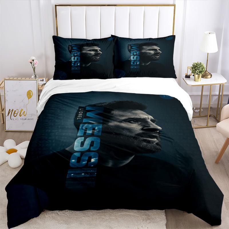 Leo Messi Iconic Talent Print 3Pcs Bedding Setduvet Cover With 2 Bedropillowcase Home Birthday Gift