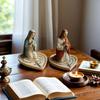 Держатель для четок Дева Мария Иисус, 6-дюймовая статуэтка Благословенной Матери, католическая скульптура из смолы, шкатулка для украшений для ожерелий, колец, настольный декор