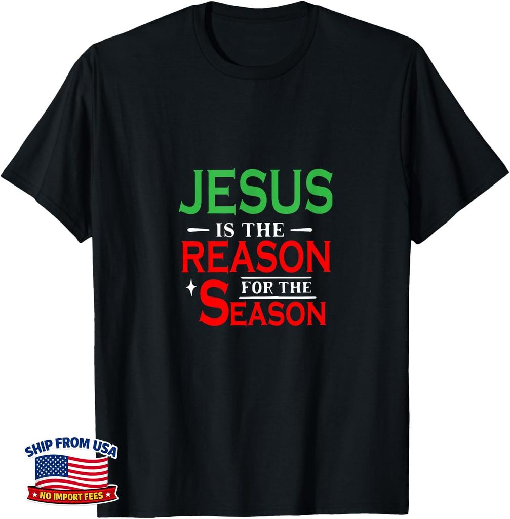 Jesus Is the Reason for the Season Festive Christian Formal T-Shirt