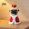 Unique Gift for Pug Lovers Cute Dog Coin Money Bank, Resin Pet Saving Box, Solid Piggy Bank Small Tabletop Birthday Christmas Gifts Kids Boys