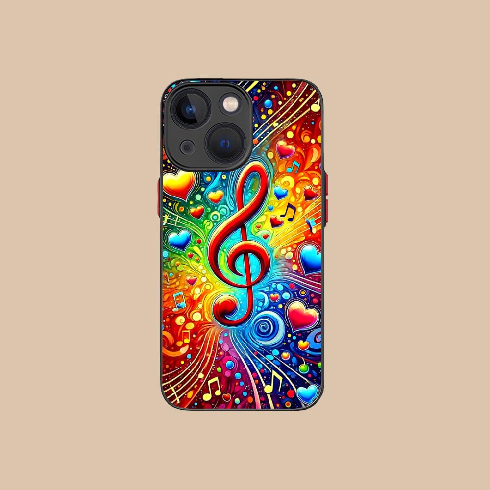 Чехол для мобильного телефона с нотным станом для iPhone 17 16 15 14 13 12 11 X XR XS 8 7 Air Pro Max Plus Mini Цветной силиконовый чехол
