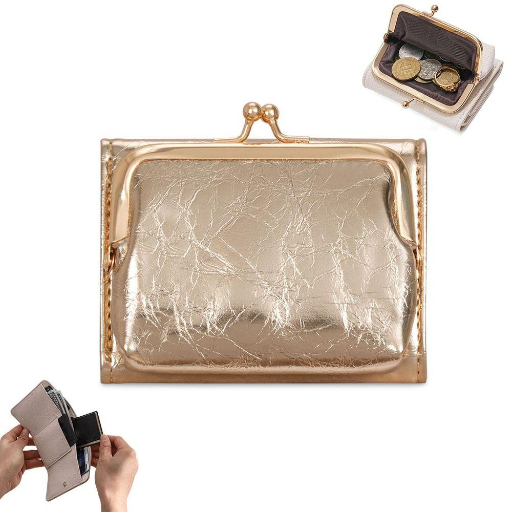 Новые короткие трехскладные кошельки на застежке из ПУ кожи, кошельки для монет, сумка для денег большой емкости, женские