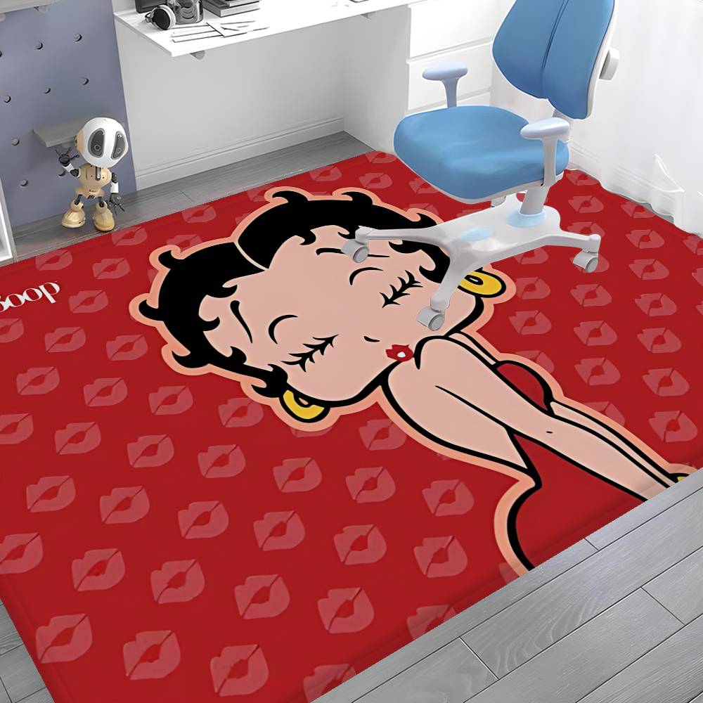 B-Betty Girl B-Boop Door Mat Washable Non-Slip Living Room Sofa Chairs Area Mat Kitchen Doormat Area Rug