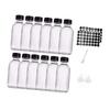 12 Pieces Glass Bottle Empty Mini Bottles Vials Container with Lids Leakproof Cap