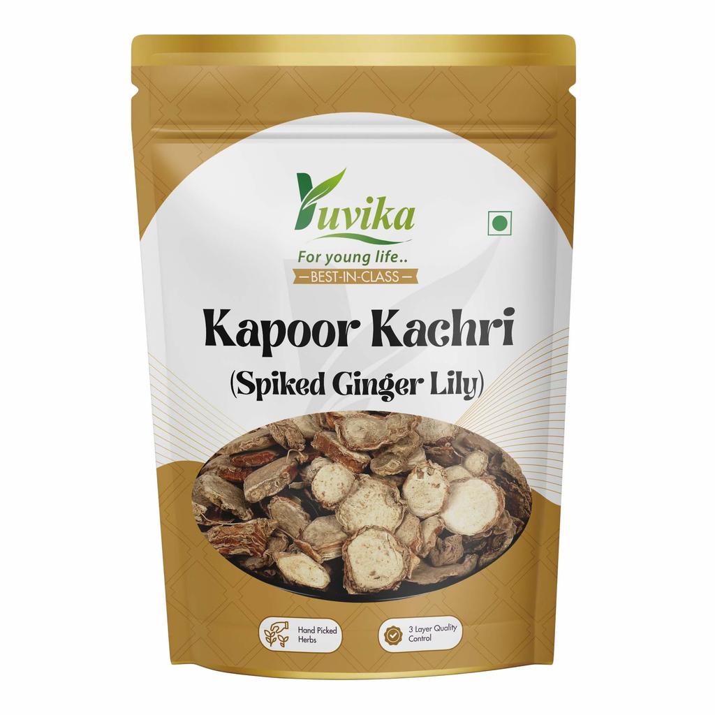 YUVIKA Капур Качри - Капур Качри - Эканги - Hedychium Spicatum - Шипастый Имбирный Лилейник 200 Грамм