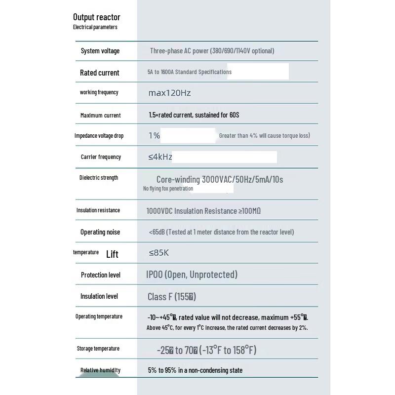 Ruidetai Zhoukang 75kW 380V Inverter Output Reactor CN plug (adapter included)