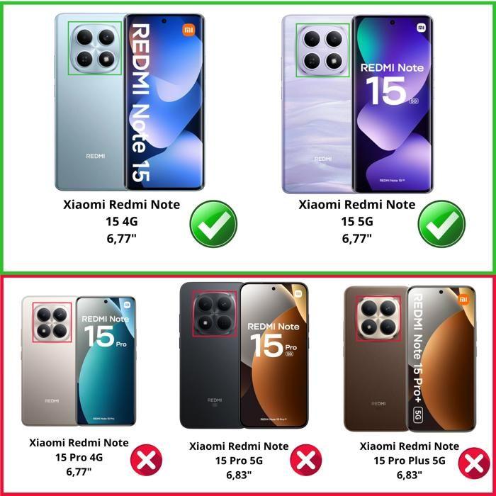 Coque pour Xiaomi Redmi Note 15 4G/5G - Silicone Gel TPU Transparent Protection Souple Ultra Mince Phonillico®