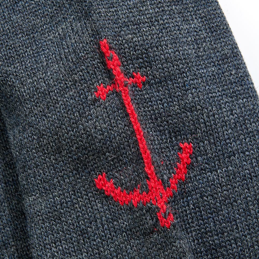 Guernsey Woollens Fisherman Whole Garment Cardigan - Charcoal