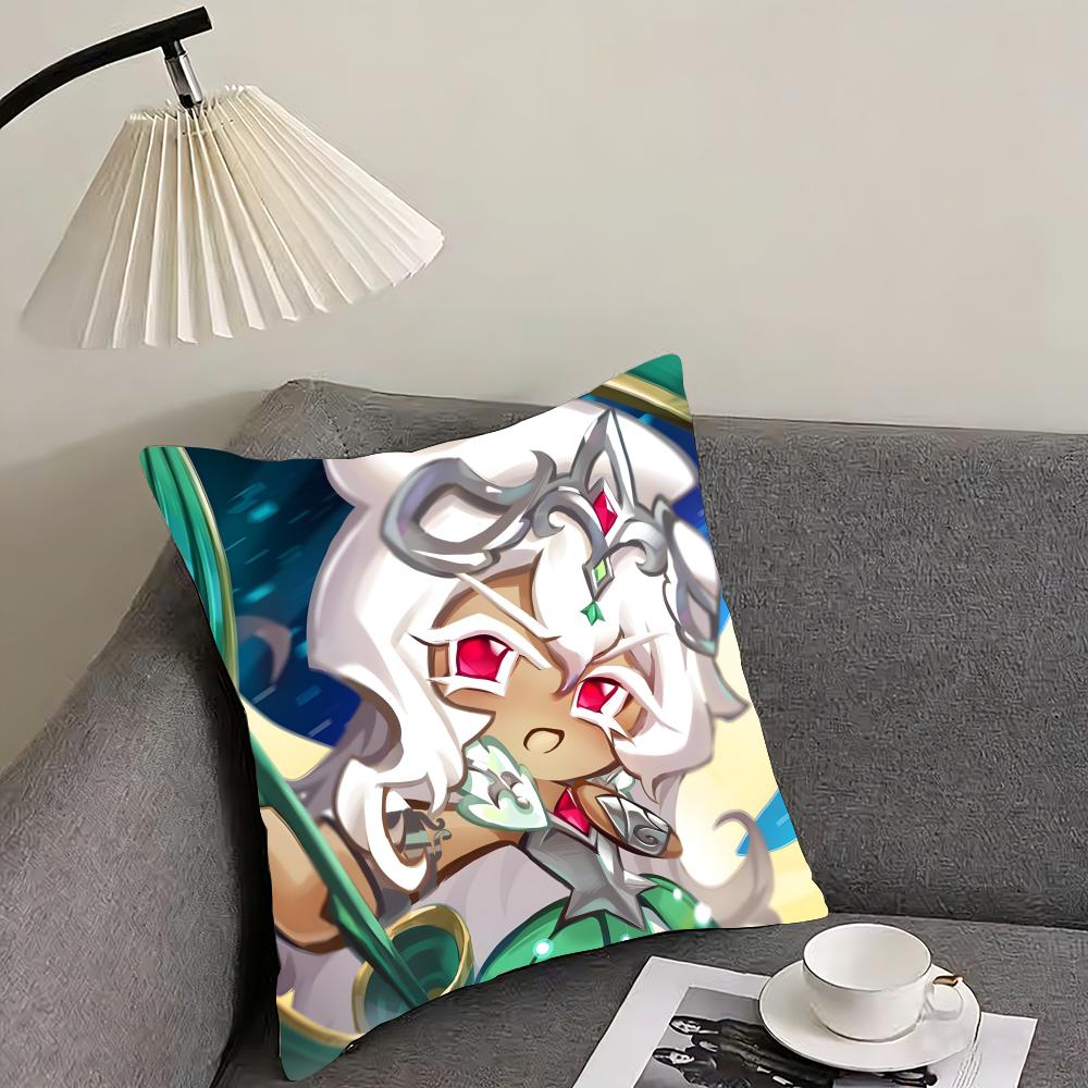 CCookie RunN Kingdom Cartoon Cushion Cover Pillowcase Ultra Soft Skin Friendly Fabric Cloud Like Comfort Concealed Zipper