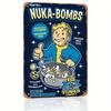 Металлическая настенная табличка Vault-Tec Nuka-Bombs - Декор из жести в стиле ретро-игр, Предварительно просверленные отверстия, Водонепроницаемая и устойчивая к погодным условиям