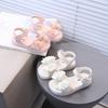 Летние босоножки для девочек-принцесс с мягкой подошвой, открытым носком, на одной липучке, с бантом-кроликом