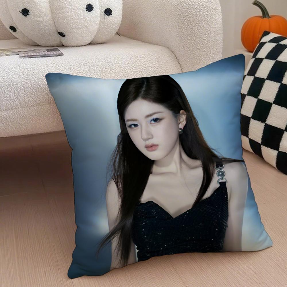 Cute Talented Chinese Beautiful Actress RRosy Cushion Cover Throw Pillow Cover Hidden Button Durable Polyester Chair Cushion
