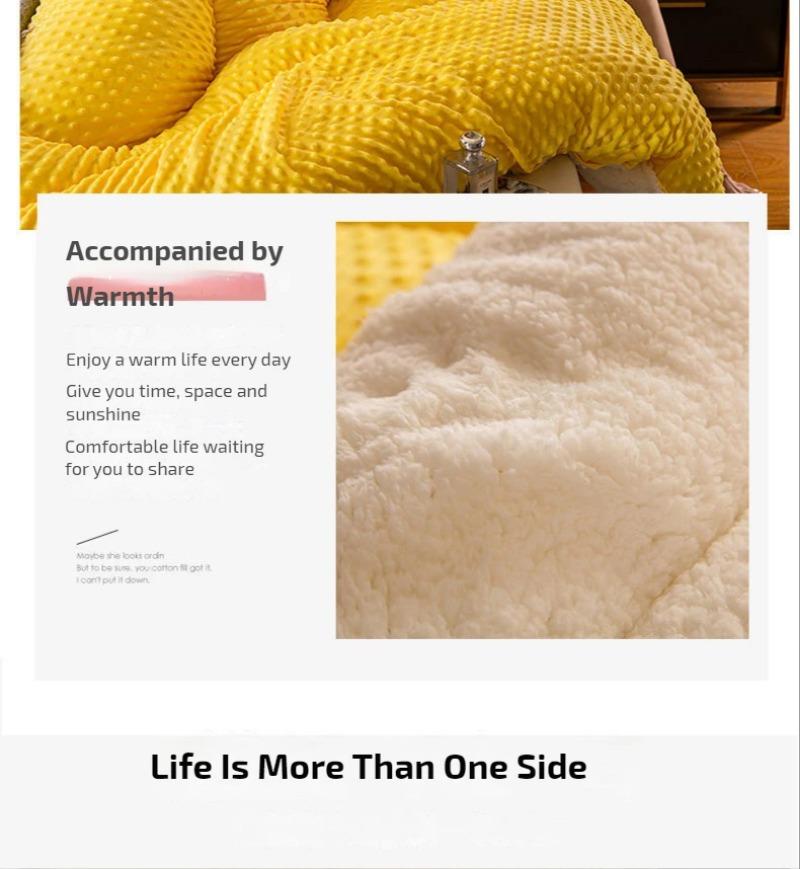 Двойное одеяло Очень теплое зимнее одеяло Кашемир ягненка и соевый флис Теплое шерстяное одеяло Утолщенное одеяло Наполнители для двуспальной кровати