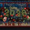 2026 HAPPY N EW YEAR Merry Christmas Green  Needle Bell Window Sticker Holiday Indoor And Outdoor Glass Door And Window Static Sticker