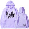 Толстовка с надписью Korn Rock Band Letter для мужчин и женщин в стиле хип-хоп в стиле Харадзюку, толстовка для отдыха и улицы, осенне-зимняя унисекс-толстовка