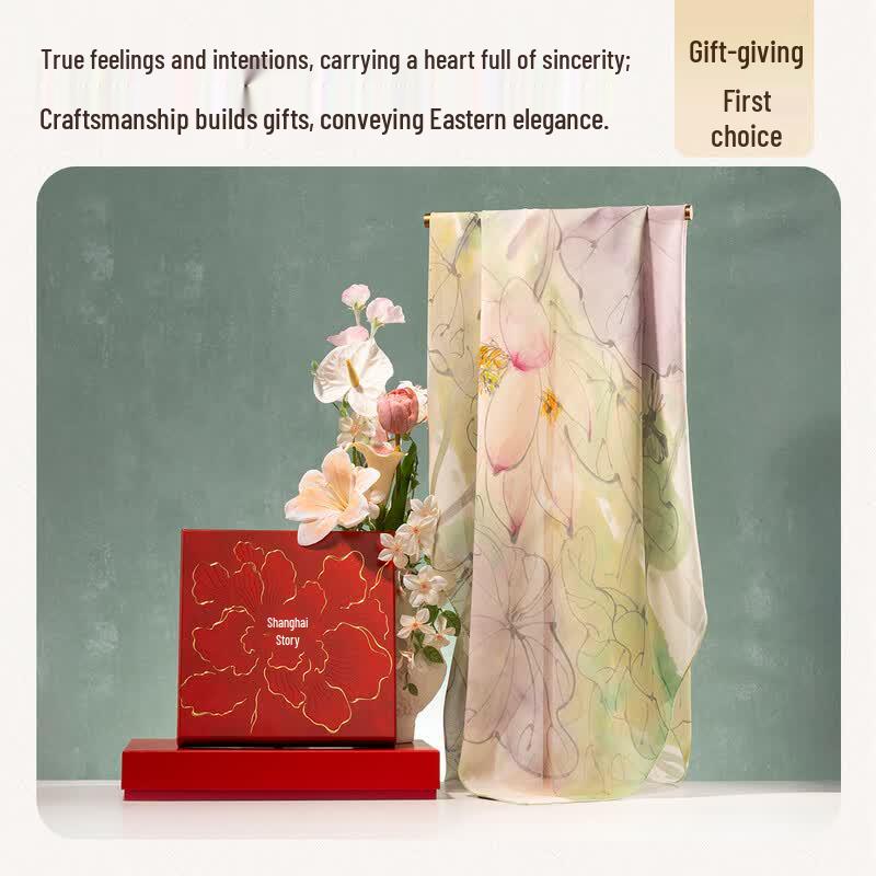 Shanghai Story 100% Mulberry Silk Artist Collection Scarf