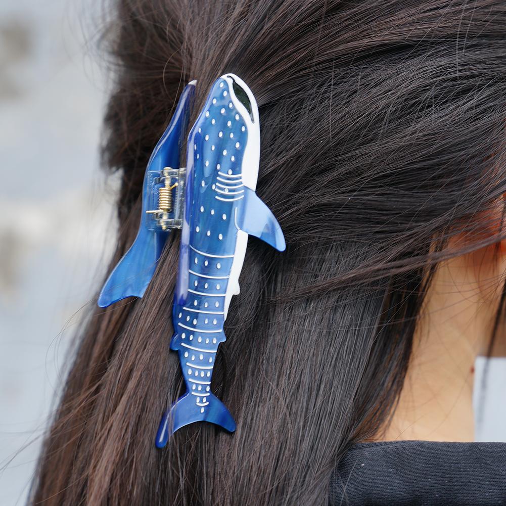 New Design Cartoon Marine Shark Hair Clips Cute Blue Whale Acetate Hair Claw Hair Tiara Accessories Vintage Jewelry Gifts