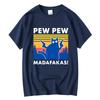Pew Pew Madafakas Футболка Мужская С коротким рукавом Новинка Забавная Кошка Футболка Хлопок Свободный Топ Рубашки Футболка Летний Повседневный Свободный Мужской