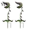 Quirky Outdoor Landscaping Carnivorous Plant Garden Stake, Large Metal Venus Flytrap Sculpture, Weird Sturdy Stakes Yard Art Stake for Patio