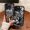 Рэпер 2Pac Певец Тупак Для iPhone 17 16 15 14 13 12 11 Pro Max Plus Черный Полное Покрытие Мягкий Чехол Силиконовый Чехол