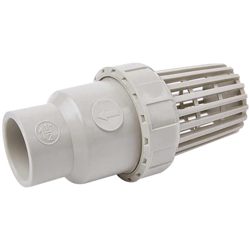 PPH Ball Check Bottom Valve with Strainer Basket