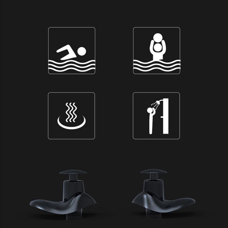 1 пара мягких экологических силиконовых спиральных водонепроницаемых пыленепроницаемых затычек для ушей в коробке, аксессуары для водного спорта и плавания