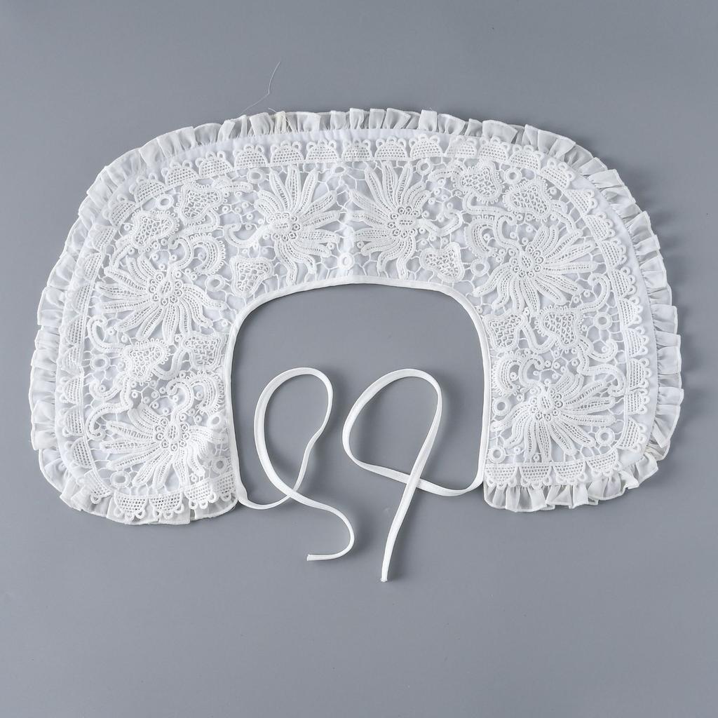 Fake Collar Shawl Wrap Shwal for Women's Shirt Embroidery Lace Necklace Vintage Detachable False Collar Short Capele