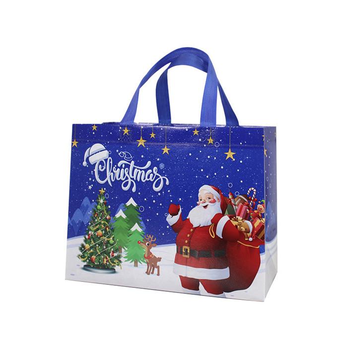 Рождественский милый мультфильм Санта-Клаус Снеговик Утолщенная нетканая сумочка