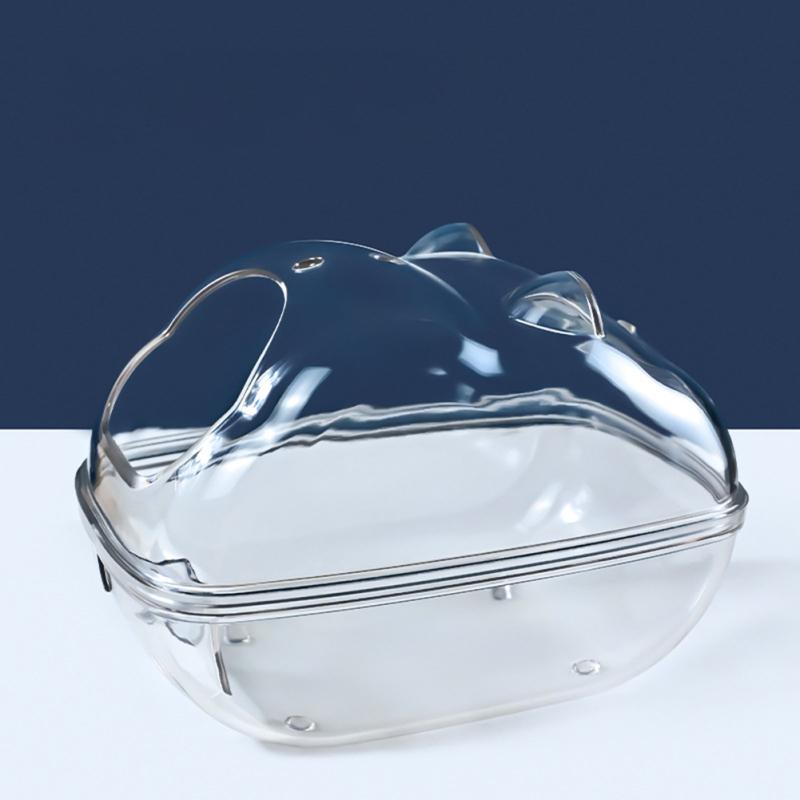 Пластиковый прозрачный песочный контейнер для ванной комнаты с песком для хомяка, туалетная ванна для хомяка, шиншиллы