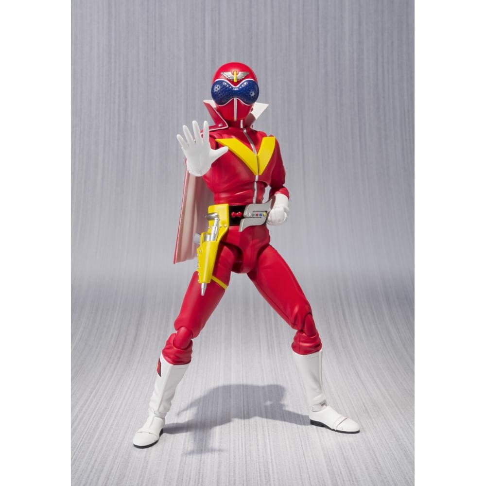 SHFiguarts Himitsu Sentai Goranger Akaranger, подвижная фигурка размером около 150 мм, окрашенная из ПВХ и АБС