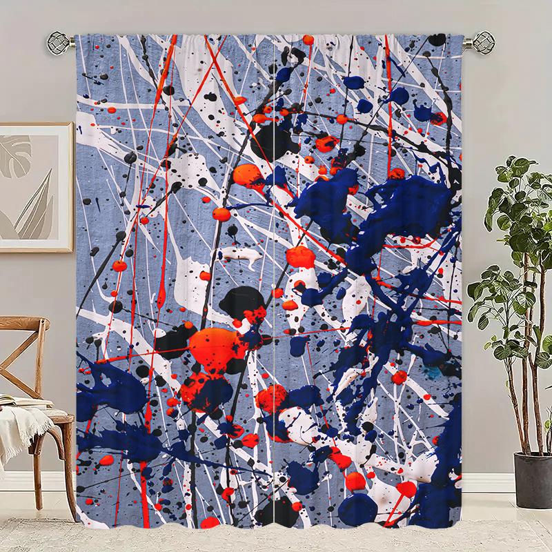 Чернила туя - Штора с HD-печатью - Полиэстер - Подходит для спальни, гостиной, кабинета (настраиваемый)