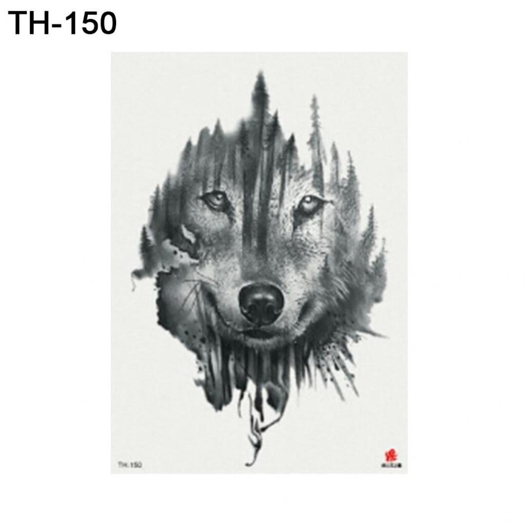 Животное Собака Медведь Рука Плечо Водонепроницаемая Временная Поддельная Татуировка Наклейка Подарок