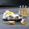 Realistic PVC Animal Models Sleeping French Bulldog Figurine, Mini Puppy Statue, Cute Lying Down Pet Car Dashboard Decorations Model for Decor,