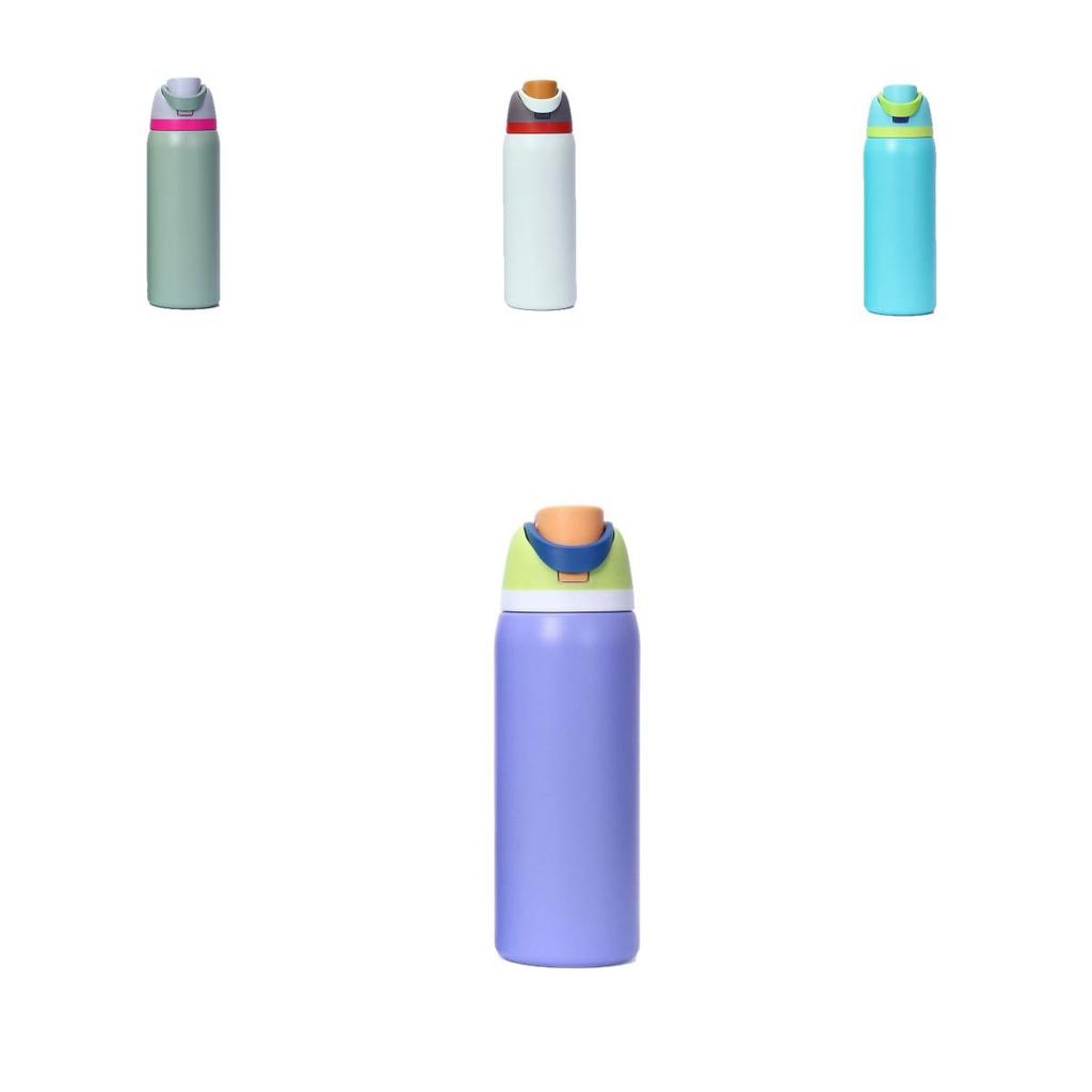 Owala Color Blocked Portable Stainless Steel Insulated Cup With Dual Drinking Ports For Outdoor Sports Use