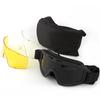 Airsoft Goggles Desert Locust Goggles Anti Fog Safety Glasses Impact Resistant Tactical Eyewear with 3 Interchangeable Lenses for Outdoor Cycling