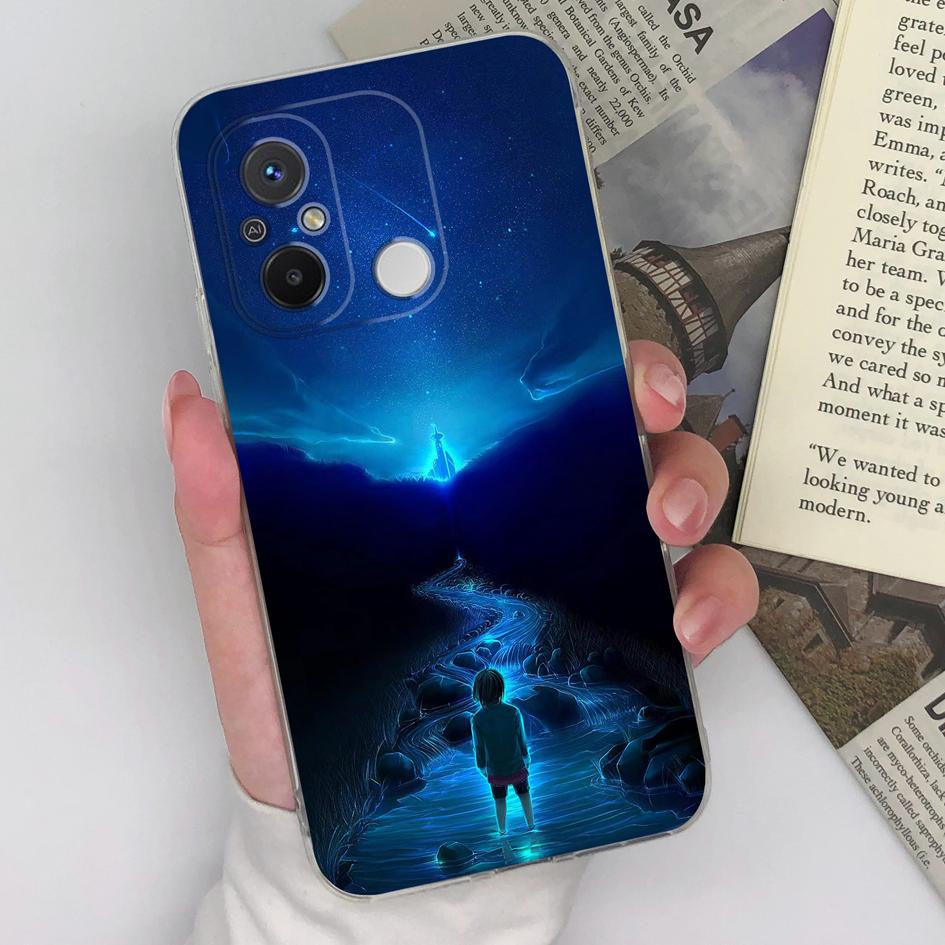 Прозрачный чехол для Xiaomi Redmi Note 8 9 10 11 12 Pro Plus Redmi 10C 12C 11 Prime 9A 9C, задняя крышка телефона, силиконовый мягкий ТПУ, модные бамперы для телефона Redmi
