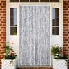 VidaXL Fly Curtain, Insect Screen with Hook, Adjustable Length and Width Door Curtain, White and Grey 377376