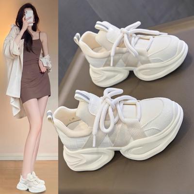 Мода 2024 года, модная дышащая обувь, эластичная, удобная, повседневная, вулканизированная, женская, толстая подошва, летняя, удобная, спортивная обувь