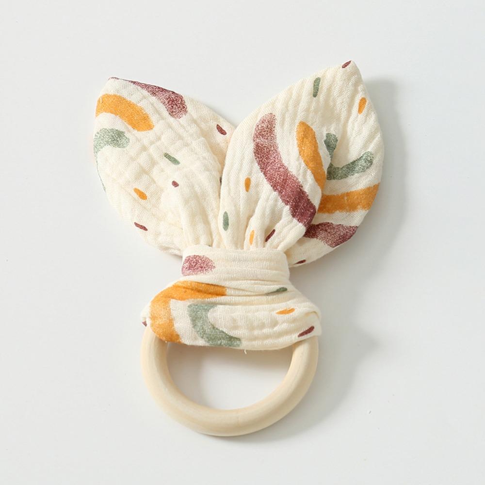 Мягкая детская деревянная игрушка для захвата рукой, натуральная деревянная игрушка для жевания и успокоения, прорезыватель для новорожденных, сон