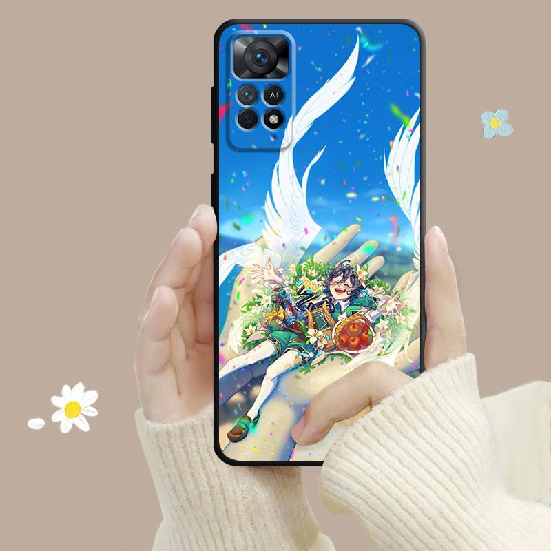 Чехол Genshin Impact Kamisato Ayaka Xiao для Xiaomi Redmi Note 12 11t 11s 11 10 8 Pro 9 9s 9t 8t для Mi 10 8 9a 9c 10c 12c K40